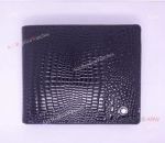 Montblanc Black Crocodile Leather Wallet AAA Quality Mont Blanc Wallet